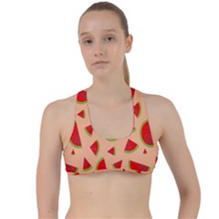 Fruit-water Melon Criss Cross Racerback Sports Bra by nateshop