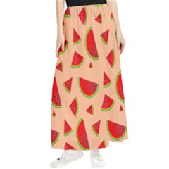 Fruit-water Melon Maxi Chiffon Skirt by nateshop