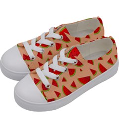 Fruit-water Melon Kids  Low Top Canvas Sneakers by nateshop