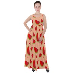 Fruit-water Melon Empire Waist Velour Maxi Dress by nateshop