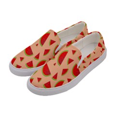 Fruit-water Melon Women s Canvas Slip Ons by nateshop