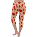 Fruit-water Melon Lightweight Velour Capri Yoga Leggings View4