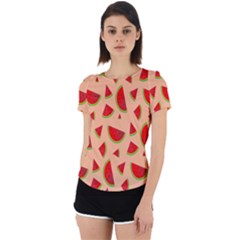 Fruit-water Melon Back Cut Out Sport Tee by nateshop
