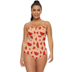 Fruit-water Melon Retro Full Coverage Swimsuit