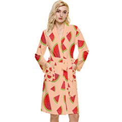 Fruit-water Melon Long Sleeve Velour Robe by nateshop