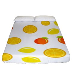 Fruits,orange Fitted Sheet (king Size) by nateshop