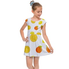 Fruits,orange Kids  Cap Sleeve Dress by nateshop