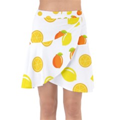 Fruits,orange Wrap Front Skirt by nateshop
