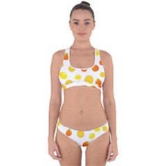 Fruits,orange Cross Back Hipster Bikini Set by nateshop