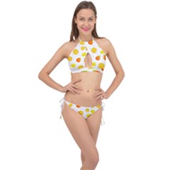 Fruits,orange Cross Front Halter Bikini Set by nateshop