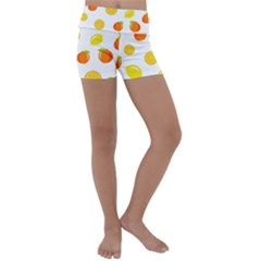 Fruits,orange Kids  Lightweight Velour Yoga Shorts by nateshop