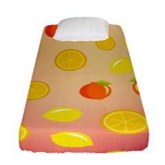 Fruits-gradient,orange Fitted Sheet (single Size) by nateshop