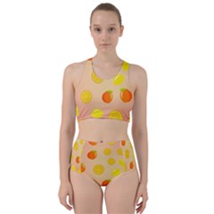 Fruits-gradient,orange Racer Back Bikini Set