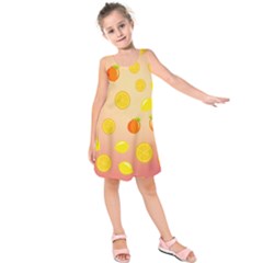 Fruits-gradient,orange Kids  Sleeveless Dress