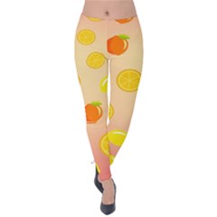 Fruits-gradient,orange Velvet Leggings