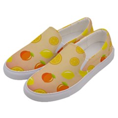 Fruits-gradient,orange Men s Canvas Slip Ons by nateshop