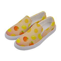 Fruits-gradient,orange Women s Canvas Slip Ons by nateshop