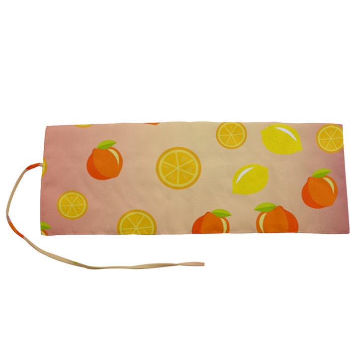Fruits-gradient,orange Roll Up Canvas Pencil Holder (S)