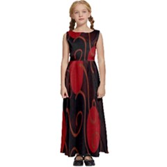 Circles-1 Kids  Satin Sleeveless Maxi Dress by nateshop