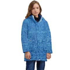 Denim Kid s Hooded Longline Puffer Jacket by nateshop