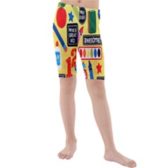 Fabric 1 Kids  Mid Length Swim Shorts by nateshop