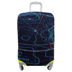 Earth Map Futuristic Globe Luggage Cover (medium) by danenraven