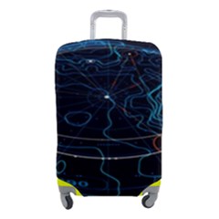 Earth Map Futuristic Globe Luggage Cover (small) by danenraven