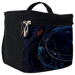 Earth Map Futuristic Globe Make Up Travel Bag (big) by danenraven