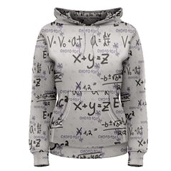 Pattern Wallpaper Math Formula Albert Einstein Women s Pullover Hoodie by danenraven