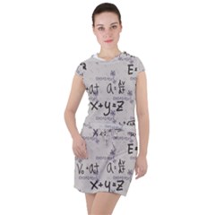 Pattern Wallpaper Math Formula Albert Einstein Drawstring Hooded Dress by danenraven