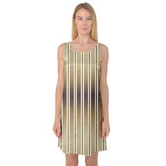 Green Background Line Pattern Sleeveless Satin Nightdress by Wegoenart