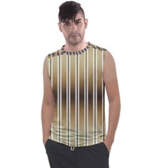 Green Background Line Pattern Men s Regular Tank Top