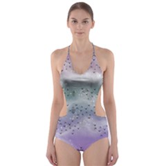 Bird Art Design Pattern Butterfly Cut-out One Piece Swimsuit by Wegoenart