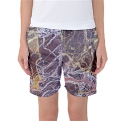 Marble Pattern Texture Rock Stone Surface Tile Women s Basketball Shorts by Ravend