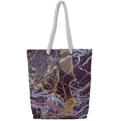 Marble Pattern Texture Rock Stone Surface Tile Full Print Rope Handle Tote (small) by Ravend
