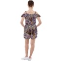 Marble Pattern Texture Rock Stone Surface Tile Ruffle Cut Out Chiffon Playsuit View2