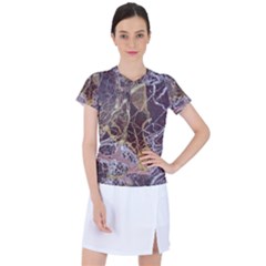 Marble Pattern Texture Rock Stone Surface Tile Women s Sports Top by Ravend