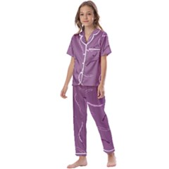 Feather Kids  Satin Short Sleeve Pajamas Set by nateshop