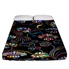 Floral Fitted Sheet (king Size) by nateshop