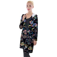 Floral Hooded Pocket Cardigan