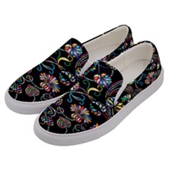 Floral Men s Canvas Slip Ons by nateshop