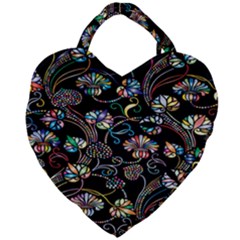 Floral Giant Heart Shaped Tote by nateshop