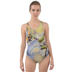 Flower Cut-out Back One Piece Swimsuit by nateshop