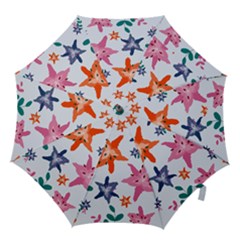 Flowers-5 Hook Handle Umbrellas (large) by nateshop