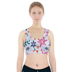 Flowers-5 Sports Bra With Pocket by nateshop