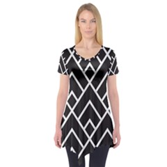 Geometry Short Sleeve Tunic  by nateshop