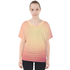 Gradient V-neck Dolman Drape Top by nateshop