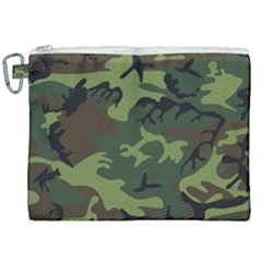 Green Brown Camouflage Canvas Cosmetic Bag (xxl) by nateshop