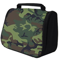 Green Brown Camouflage Full Print Travel Pouch (big) by nateshop