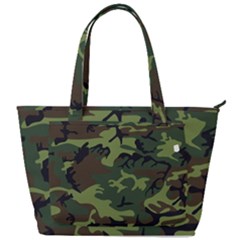Green Brown Camouflage Back Pocket Shoulder Bag 
